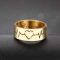 Retail Price R1299 SILVER HEARTBEAT RING SIZE 7 US TITANIUM (NEVER FADE)
