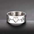 Retail Price R1299 SILVER HEARTBEAT RING SIZE 7 US TITANIUM (NEVER FADE)