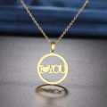 Retail Price R1299 GOLD I LOVE YOU Necklace 45cm TITANIUM (NEVER FADE)