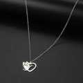 Retail Price R1199 TITANIUM (NEVER FADE) SILVER BUTTERFLY HEART Necklace 45cm