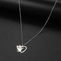 Retail Price R1199 TITANIUM (NEVER FADE) SILVER BUTTERFLY HEART Necklace 45cm