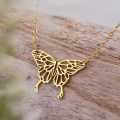 Retail Price R1299 TITANIUM (NEVER FADE) GOLD BUTTERFLY Necklace 45cm