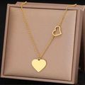 Retail Price R1299 TITANIUM (NEVER FADE) SILVER HOLLOW & SOLID HEARTS Necklace 45cm