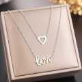 Retail Price R1399 TITANIUM (NEVER FADE) SILVER LOVE HEART Necklace 45cm