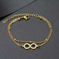 Retail Price R1099 GOLD INFINITY Bracelet 20cm TITANIUM (NEVER FADE)