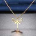 Retail Price R1199 GOLD DRAGONFLY Necklace 45cm TITANIUM (NEVER FADE)