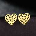 Retail Price R799 TITANIUM (NEVER FADE) GOLD HEART Earrings