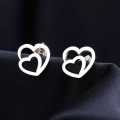 Retail Price R799 TITANIUM (NEVER FADE) GOLD DOUBLE HEART Earrings