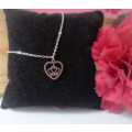 SILVER CROWN HEART (NEVER FADE) NECKLACE