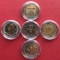 FANTASTIC FIVE stunning uncirculated bi-metal R5 coins (2008, 2011, 2014, 2015 & new 2017 OR TAMBO)