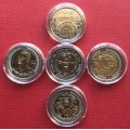 FANTASTIC FIVE stunning uncirculated bi-metal R5 coins (2008, 2011, 2014, 2015 & new 2017 OR TAMBO)