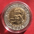 STUNNING SIX uncirculated bi-metal R5 coins (2008, 2011, 2014, 2015, 2017 & 2018 Mandela) in capsule