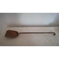 Copper shovel 36cm long and copper ladle 36cm long
