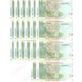 TT Mboweni, 2nd Issue  20 x Consecutive  R10`s ` DG4533821 - 40 A