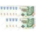 TT Mboweni, 2nd Issue  10 x Consecutive UNC  R10`s ` DC6147811 - 20 A