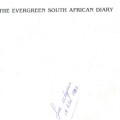 The Evergreen South African Diary by Susan Paramore Weyers [signed ]