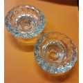 Glass Candle holders set of two