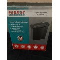 Parrot Products Paper & Credit Card Shredder - 6 Sheet 6mm Strip Cut