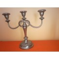 3 X ELEGANT SILVER PLATED CANDLE HOLDERS