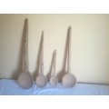 4 X ASSORTED ORNAMENTAL WOODEN SPOONS
