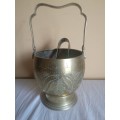 VINTAGE EPNS PLATED ICE BUCKET WITH TONGS