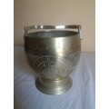 VINTAGE EPNS PLATED ICE BUCKET WITH TONGS