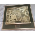 FRAMED LIMITED EDITION NO 131 HAND ETCHED COPY OF MAP OF AFRICA 1606