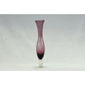 Purple Cut Glass Grape Pattern Vase (1pc)
