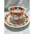 Shore & Coggins Hand Painted Bone China Tea Cup and Saucer c1930 (2pcs)