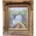 *** ORIGINAL ARTWORK  SCOTLAND (2 of 2) - Old Oil - ornate frame