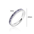 STAINLESS STEEL BLUE ETERNITY RING SIZE 8
