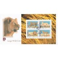 NAM 1998-01-26 Large Wild Cats Min Sheet FDC 3.2 (10 000) [SACC R90]