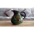 50% OFF LOT 88: STUNNING MID CENTURY LARGE GREEN LUCIA PITCHER VASE