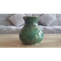 50% OFF LOT 88: STUNNING MID CENTURY LARGE GREEN LUCIA PITCHER VASE