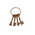 Love Keys Antique Rust