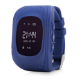 GPS Tracker Watch For Kids - SOS Emergency watch with LED Screen - Navy Blue