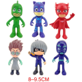 Set of 6 PJ Mask Action Figures (approx 8-9.5cm) Catboy Owlette Gekko