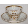 Rare Antique KPM His and Hers Teacups