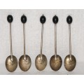 ~~~Set of 5 Hallmarked Silver Coffee Bean Spoons Birmingham 1925~~~ CRAZY LOW R1 START