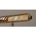 ~~~Vintage Gold Plated Tie Pin with Mother of Pearl Inlay~~~ CRAZY LOW R1 START