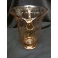 Retro pinkish  blown glass pitcher/jug great condition