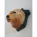 Small Lucia ware lion head approx.8x8cm and 7cm high