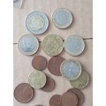 World Coins 200+ including Canadian silver dollar as per scan Shipping in description