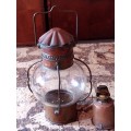Antique Onion ships Lamp Copper with burner in original state