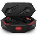 REDMAGIC TWS GAMING EARBUDS - BLACK WITH FLASHING RED LIGHTS.