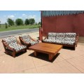 Solid Wooden 5 Seater Couch (INCL COFFEE TABLE)