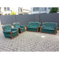 Green Leather Lounge Suite