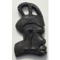 #07 African Art  Face from the right side wood carvings