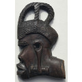 #09 African Art  Face from side, wood carvings
