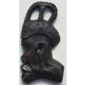 #10 African Art Face from side, wood carvings